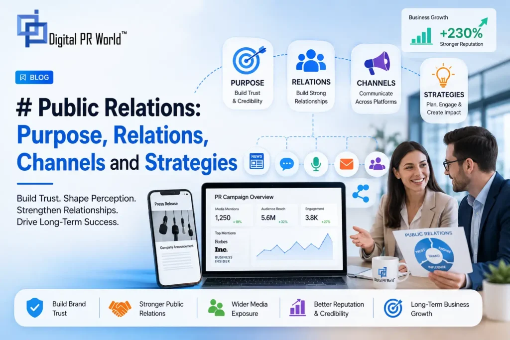 Public Relations: Purpose, Relations, Channels and Strategies