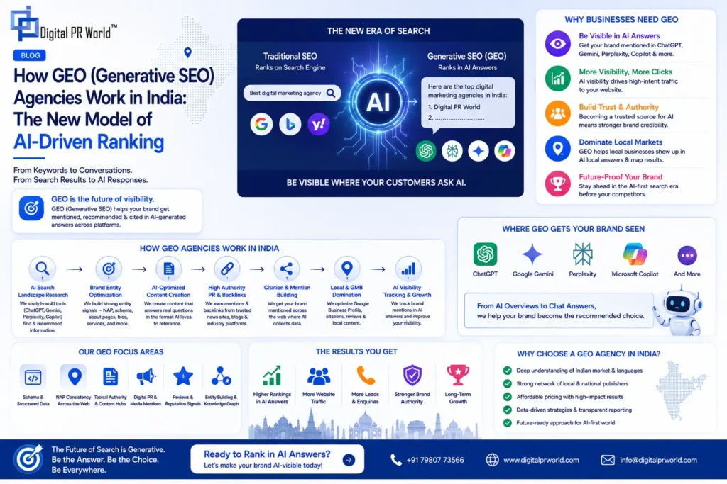 How GEO (Generative SEO) Agencies Work in India: The New Model of AI-Driven Ranking
